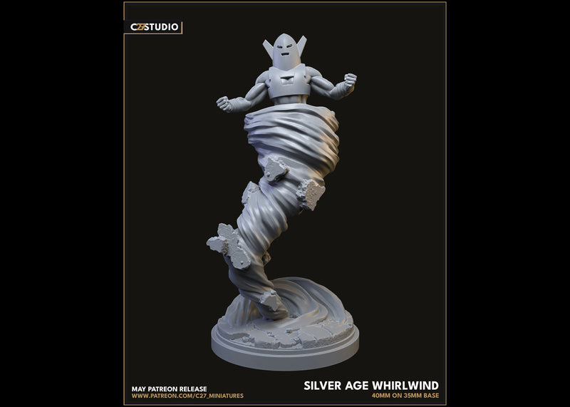 Whirlwind (Silver Age) Marvel MCP-compatible resin miniature by C27 Studios - product image 3
