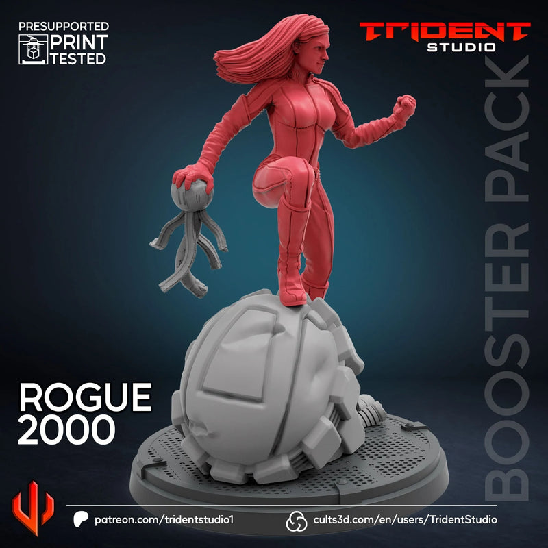 Rogue X-Men 2000 Movie Marvel MCP-compatible 40mm resin proxy miniature by Trident Miniatures - product image 3