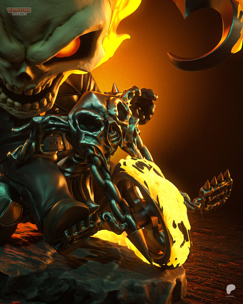 Ghost Rider Chibi Resin Figure - Chibi view 3