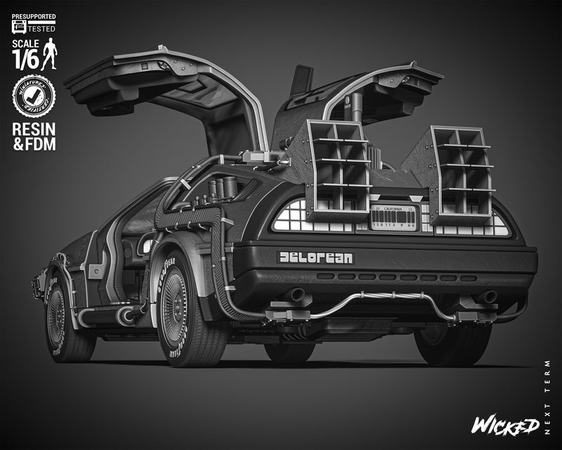 DeLorean Sculpture resin statue kit view 3