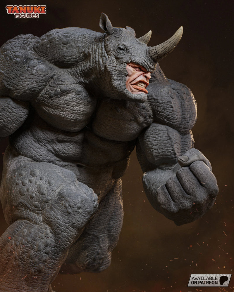 Rhino Resin Statue & Bust - Full Size view 3