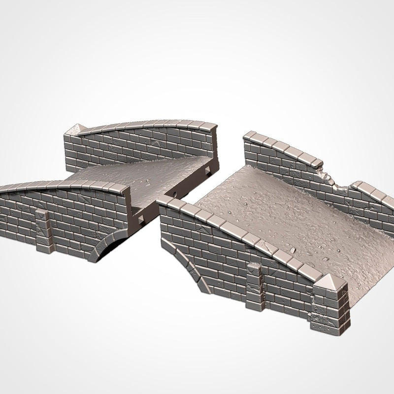 Medieval Bridges 3D printed terrain view 3