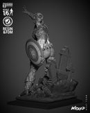 Captain America Zombie Sculpture resin statue kit view 3