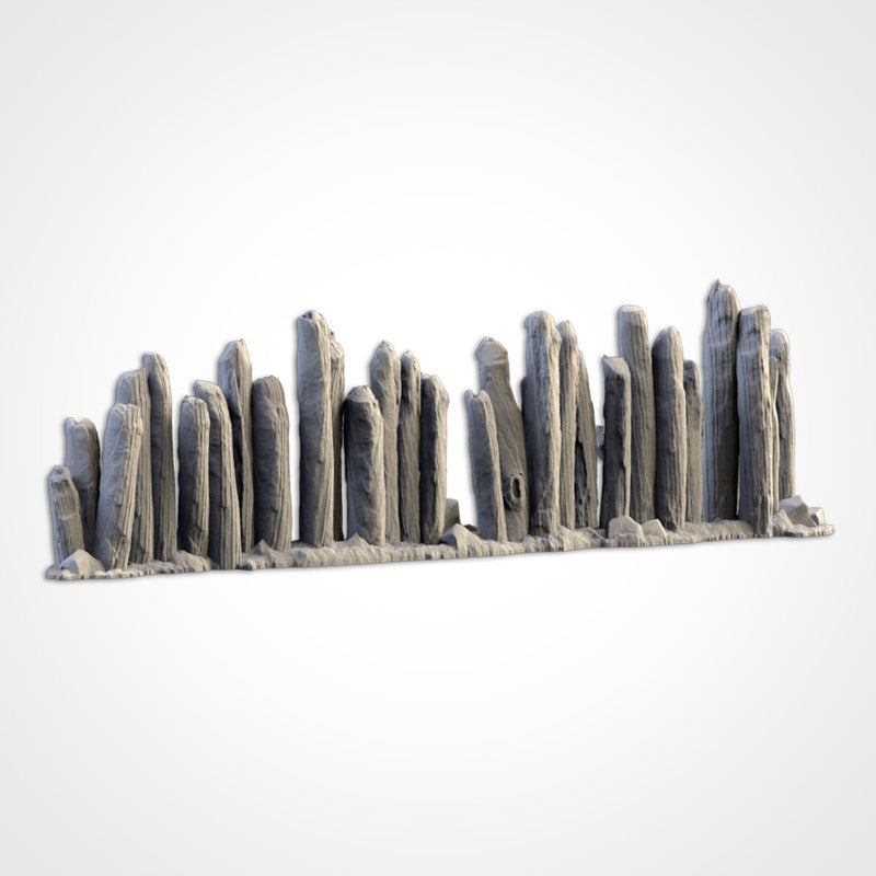 Wooden Fences & Stakes 3D printed terrain view 3