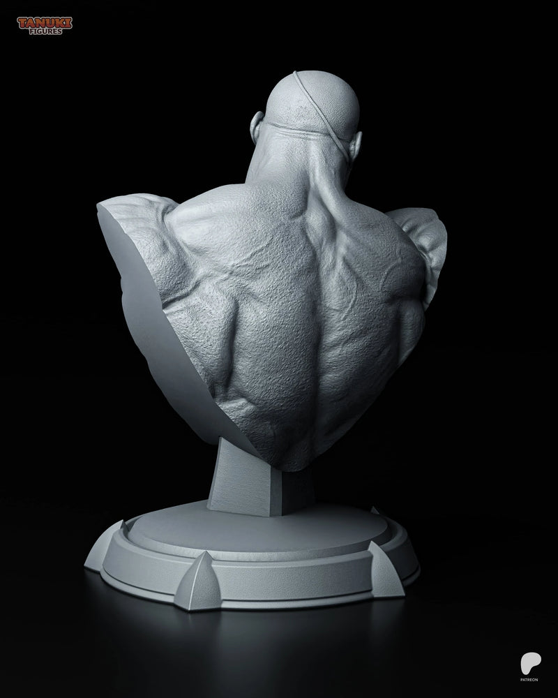 Sagat Resin Statue & Bust - Bust view 3