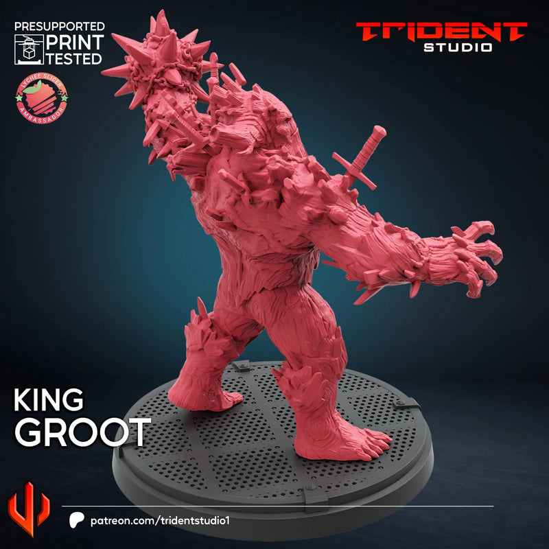 King Groot Marvel MCP-compatible 40mm resin proxy miniature by Trident Miniatures - product image 3