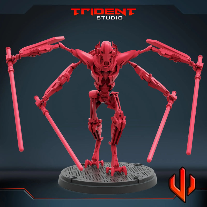 General Grievous - Sculpt B Star Wars MCP-compatible 40mm resin proxy miniature by Trident Miniatures - product image 3