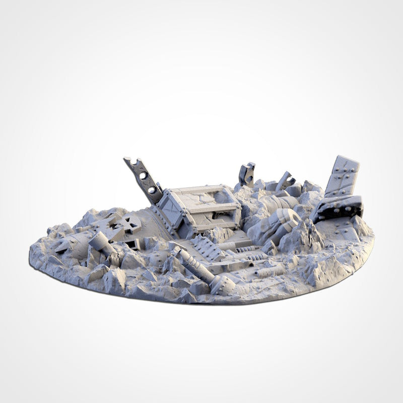 Crashed Planes 3D printed terrain view 3