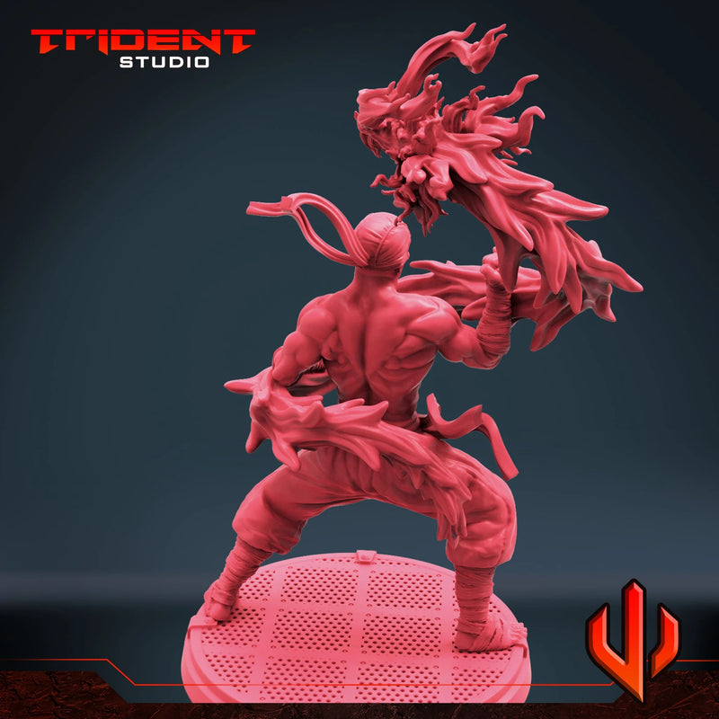 Iron Fist - Sculpt B Marvel MCP-compatible 40mm resin proxy miniature by Trident Miniatures - product image 3