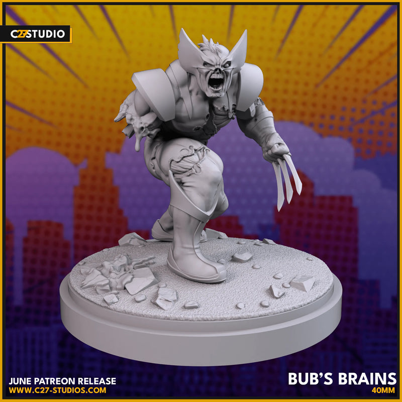 Zombie Wolverine Marvel MCP-compatible resin miniature by C27 Studios - product image 3