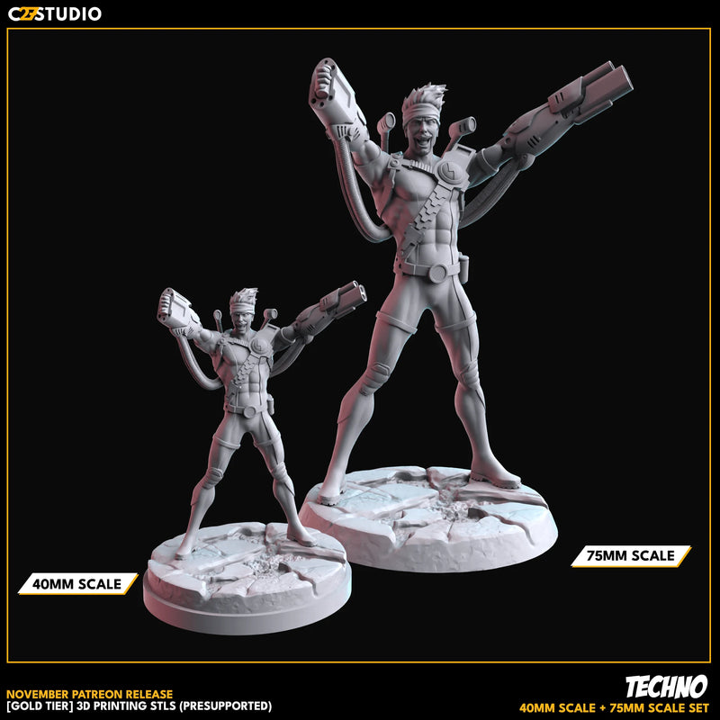 Techno / Fixer Marvel MCP-compatible resin miniature by C27 Studios - product image 3
