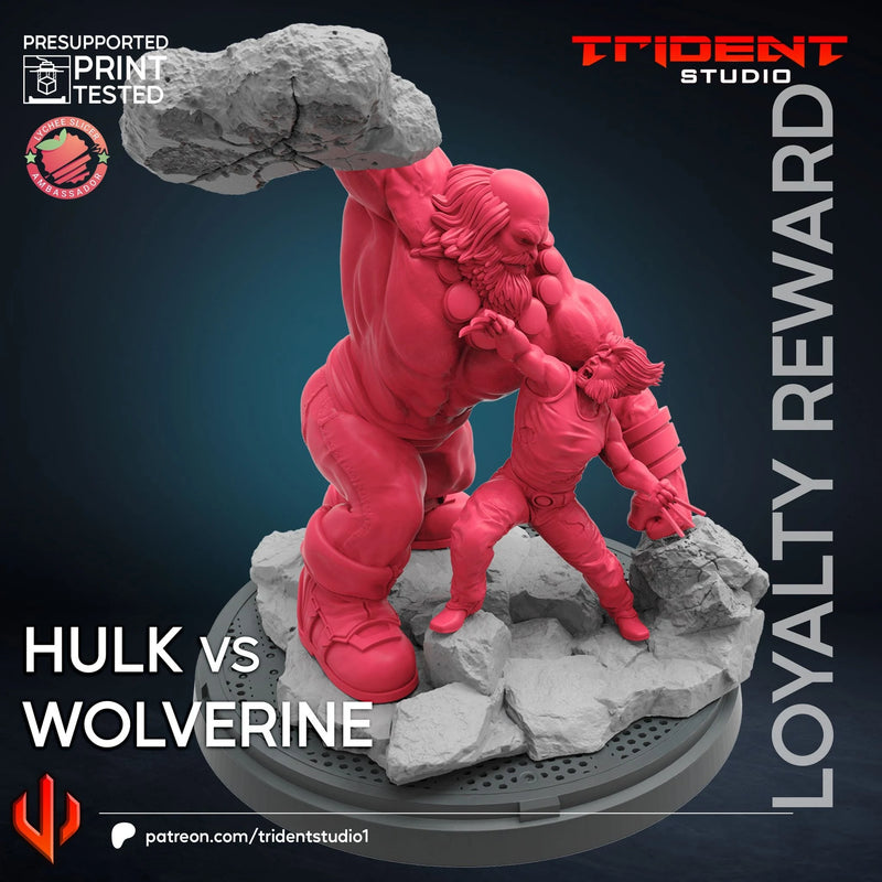 Maestro Vs Wolverine Marvel MCP-compatible 40mm resin proxy miniature by Trident Miniatures - product image 3