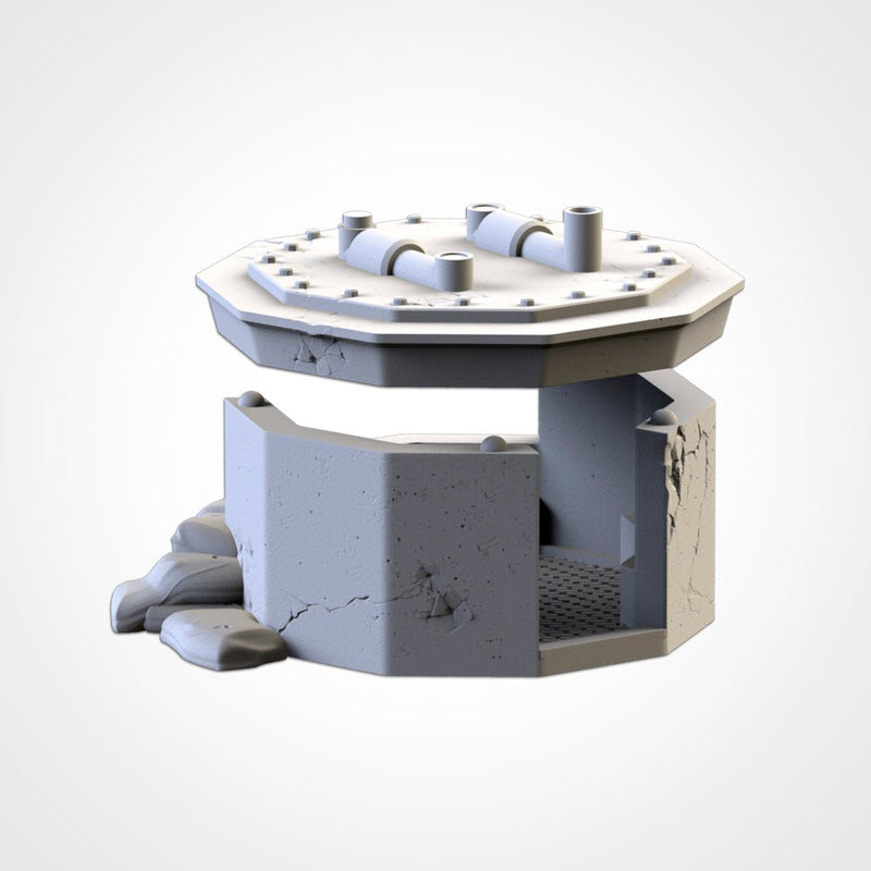 War Bunkers 3D printed terrain view 3