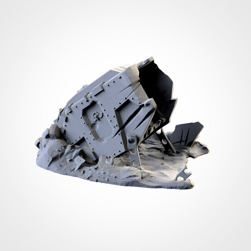 Crashed Vehicles 3D printed terrain view 3