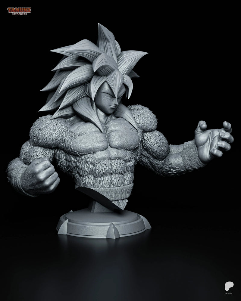 Goku SSJ4 Resin Statue & Bust - Bust view 3