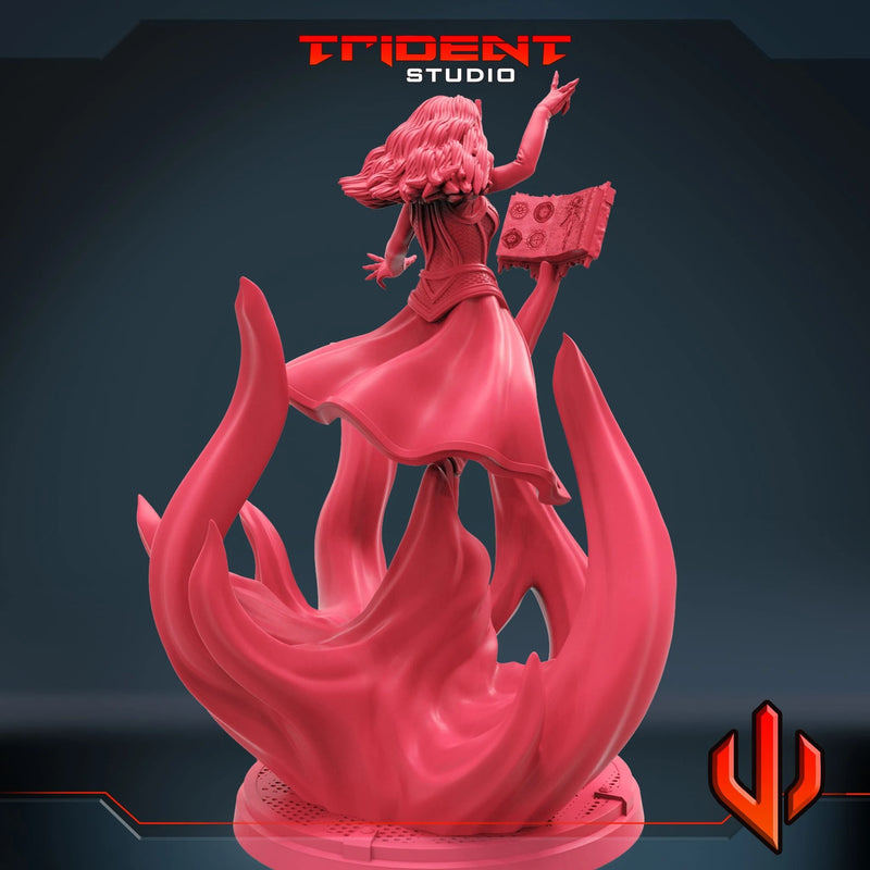 Scarlet Witch Marvel MCP-compatible 40mm resin proxy miniature by Trident Miniatures - product image 3