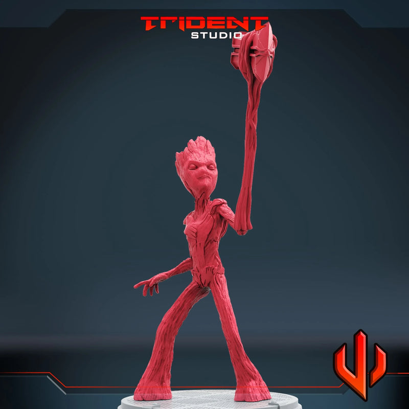 Gamer Groot Marvel MCP-compatible 40mm resin proxy miniature by Trident Miniatures - product image 3
