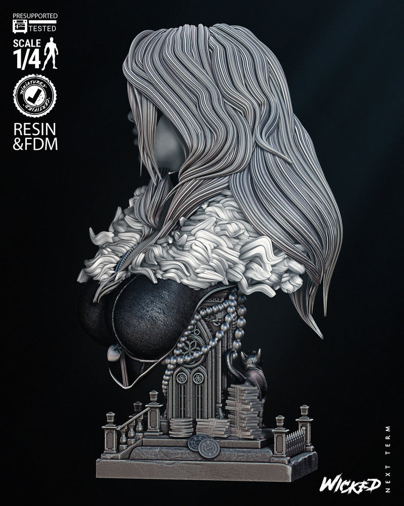 Black Cat Bust resin bust kit view 3