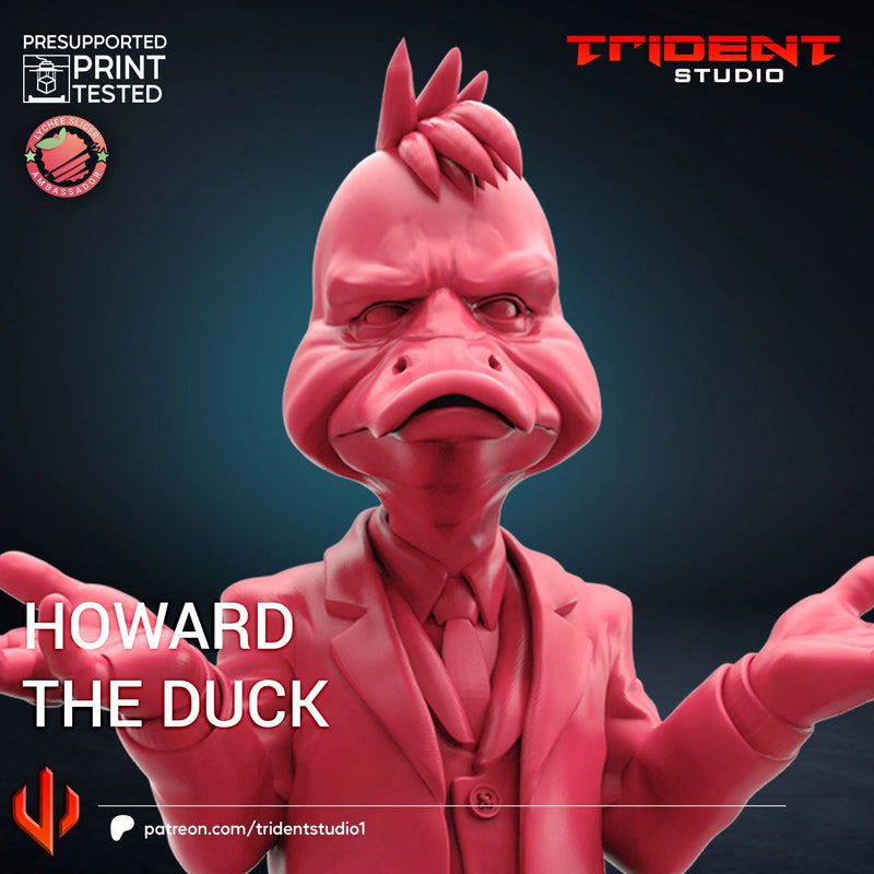 Howard The Duck Marvel MCP-compatible 40mm resin proxy miniature by Trident Miniatures - product image 3