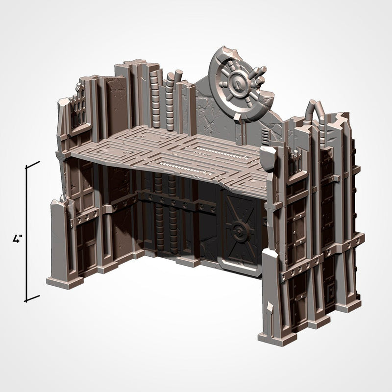 Industrial Ruins GW 10th 3D printed terrain view 3