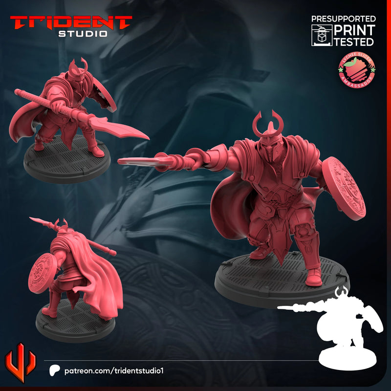 Asgardian Spear Knight Marvel MCP-compatible 40mm resin proxy miniature by Trident Miniatures - product image 3