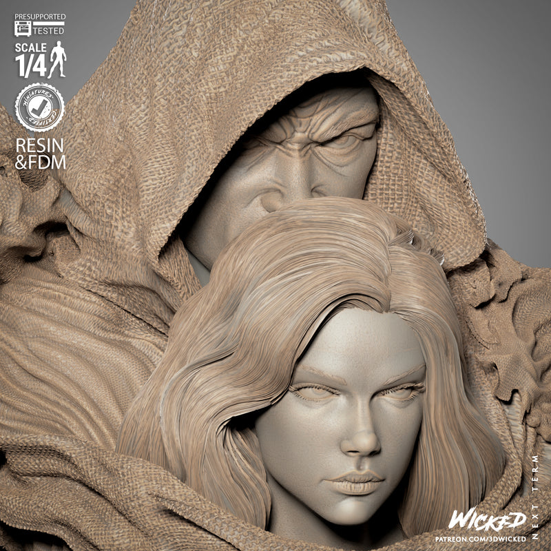 Cloak and Dagger Portrait Bust resin bust kit view 3