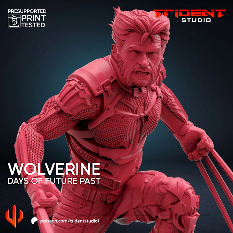Wolverine X-Men Days Of Future Past Marvel MCP-compatible 40mm resin proxy miniature by Trident Miniatures - product image 3