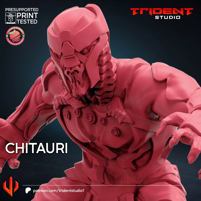 Chitauri - Sculpt B Marvel MCP-compatible 40mm resin proxy miniature by Trident Miniatures - product image 3