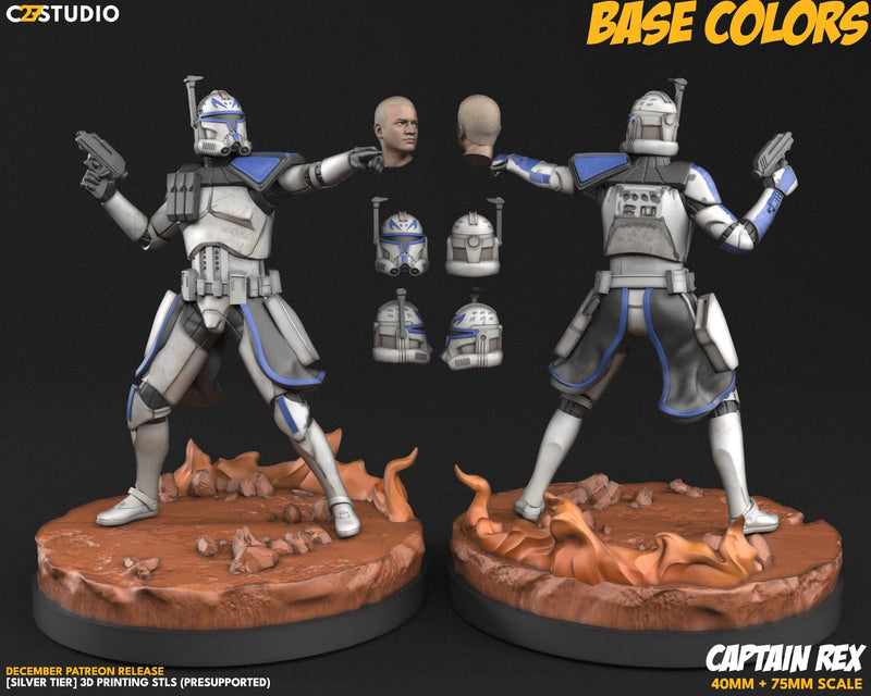 Captain Rex Star Wars Shatterpoint-compatible resin miniature by C27 Studios - product image 3