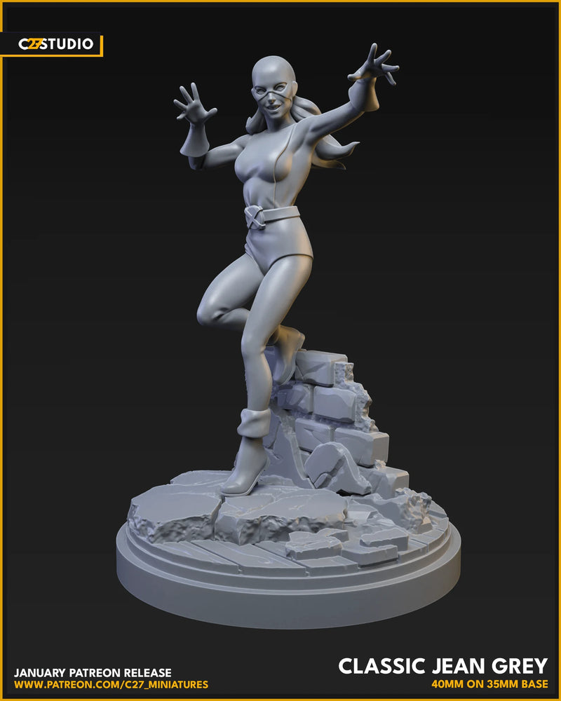 Jean Grey (Original) Marvel MCP-compatible resin miniature by C27 Studios - product image 3