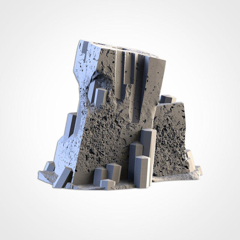 Basalt Crystals 3D printed terrain view 3