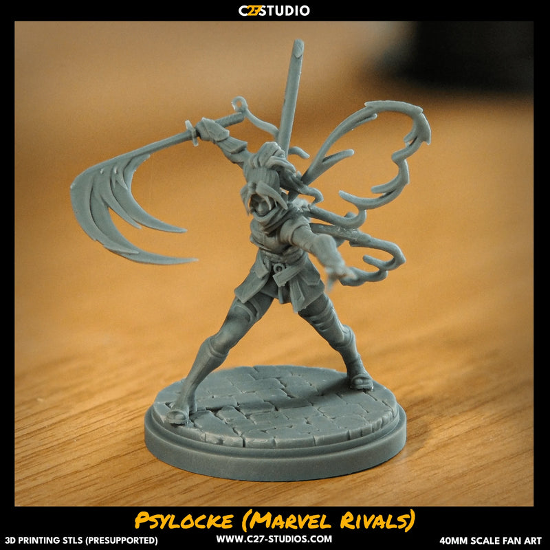 Psylocke (Jan 2025 Sculpt) Marvel MCP-compatible resin miniature by C27 Studios - product image 3
