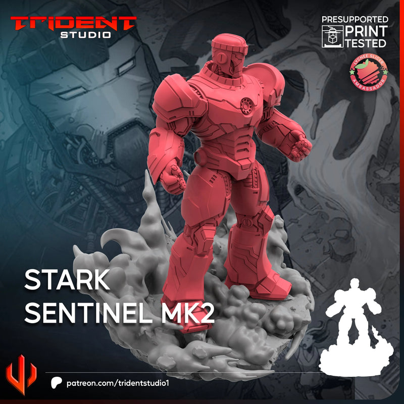 Stark Sentinel MK2 Marvel MCP-compatible 40mm resin proxy miniature by Trident Miniatures - product image 3