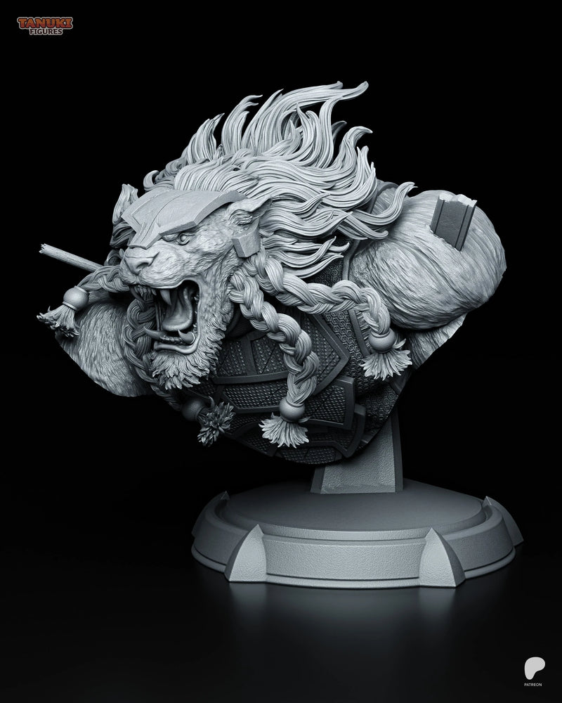 Battle Beast Resin Statue & Bust - Bust view 3