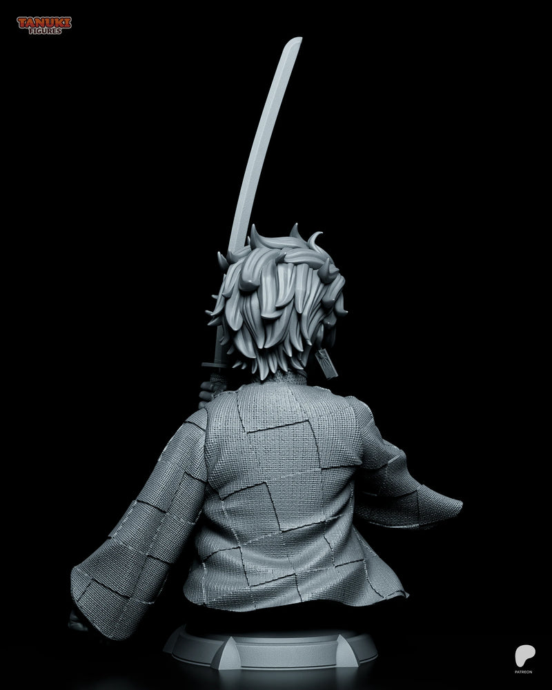 Tanjiro Resin Statue & Bust - Bust view 3