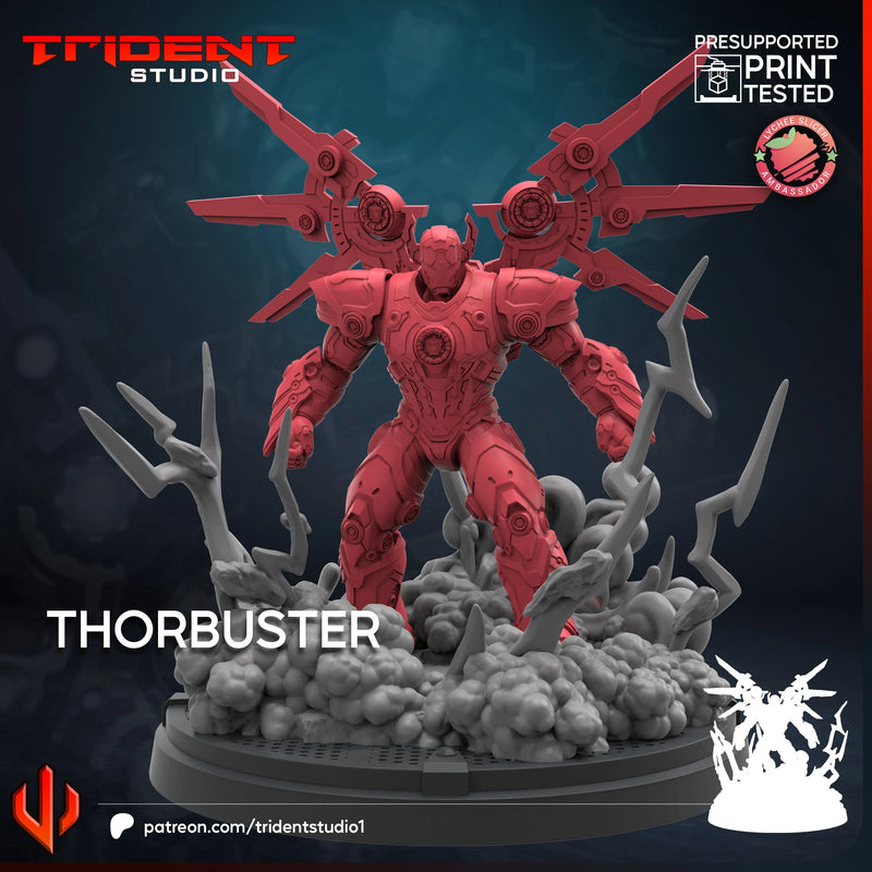 Thor Buster Marvel MCP-compatible 40mm resin proxy miniature by Trident Miniatures - product image 3
