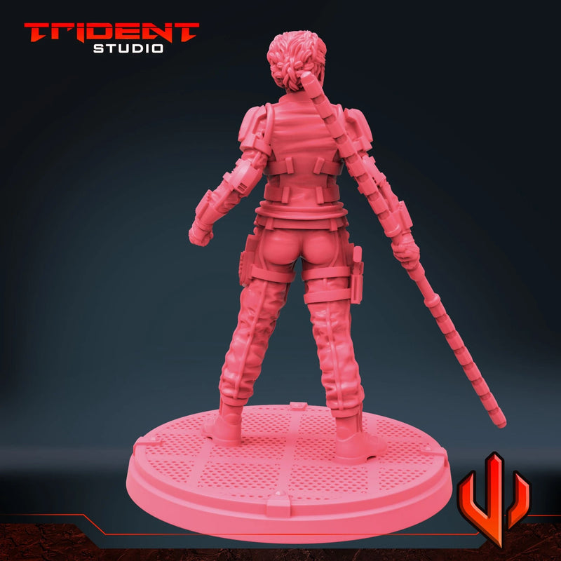 Yelena Belova - Sculpt B Marvel MCP-compatible 40mm resin proxy miniature by Trident Miniatures - product image 3
