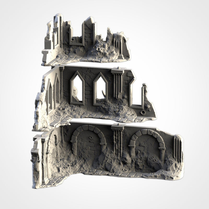 Infected Ruins 3D printed terrain view 3