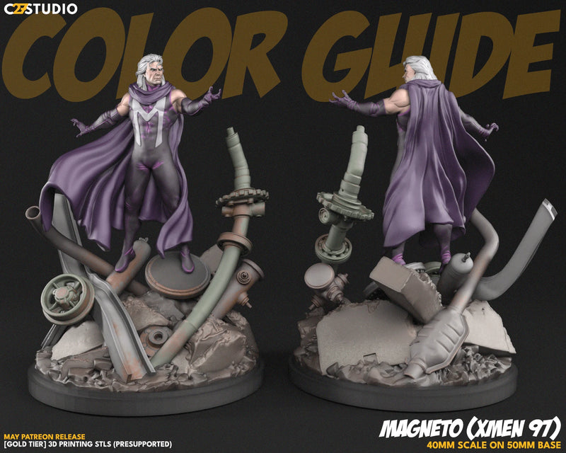 Magneto (Krakoa) Marvel MCP-compatible resin miniature by C27 Studios - product image 3