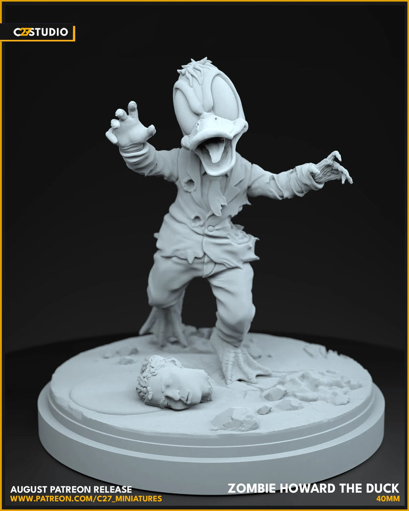 Zombie Howard the Duck Marvel MCP-compatible resin miniature by C27 Studios - product image 3