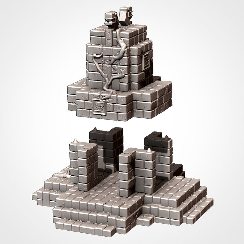 Buildings In The Jungle 3D printed terrain view 3