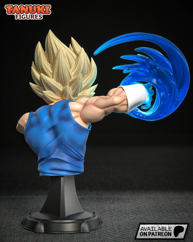 Vegeta Resin Statue & Bust - Bust view 3