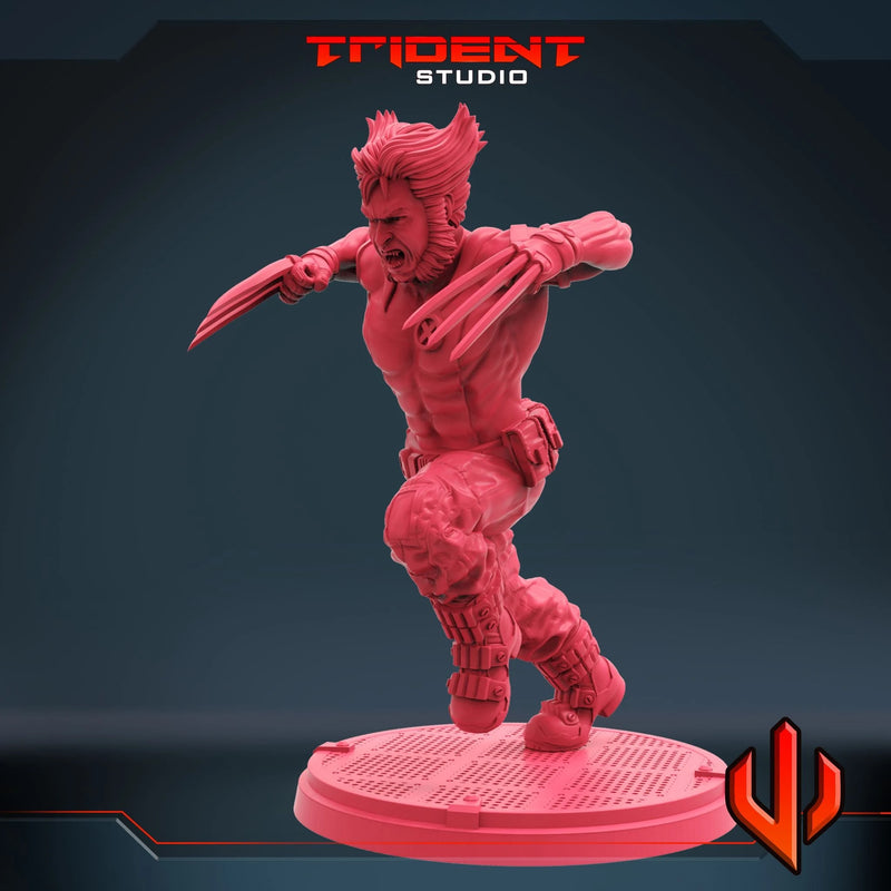 Wolverine - Sculpt B Marvel MCP-compatible 40mm resin proxy miniature by Trident Miniatures - product image 3