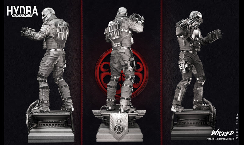 Crossbones Sculpture resin statue kit view 3