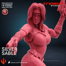 Silver Sable - Sculpt A Marvel MCP-compatible 40mm resin proxy miniature by Trident Miniatures - product image 3