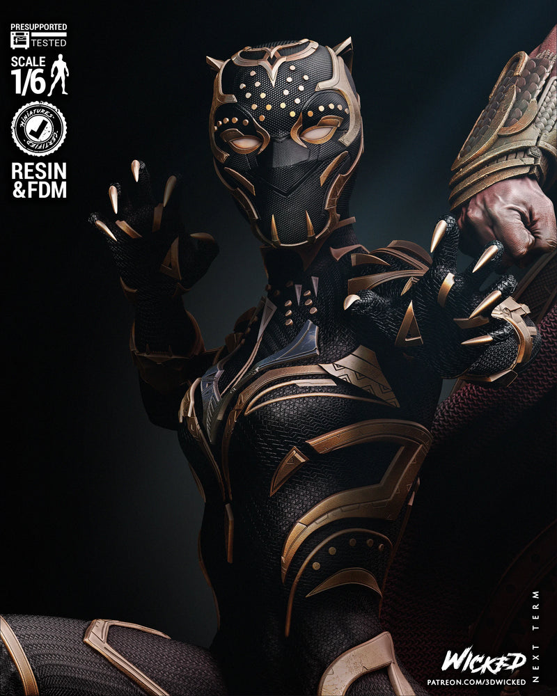 Black Panther and Namor Diorama resin diorama kit view 3