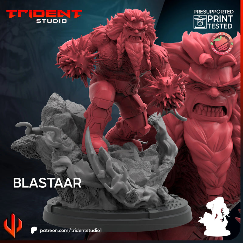 Blastaar Marvel MCP-compatible 40mm resin proxy miniature by Trident Miniatures - product image 3