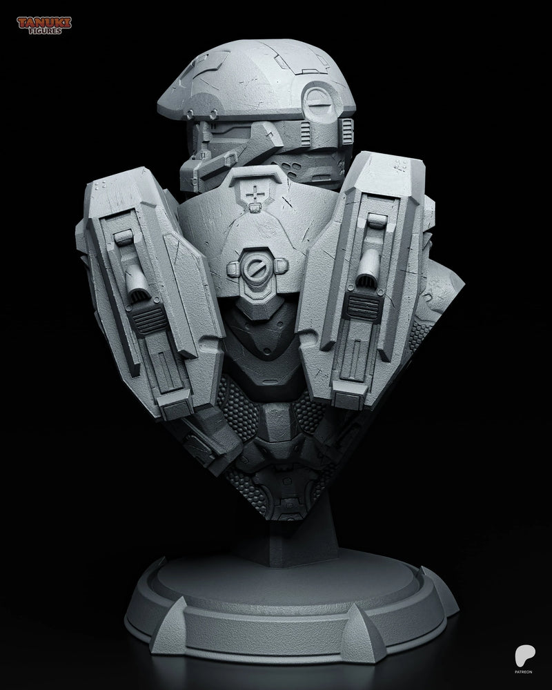 Master Chief Resin Statue & Bust - Bust view 3