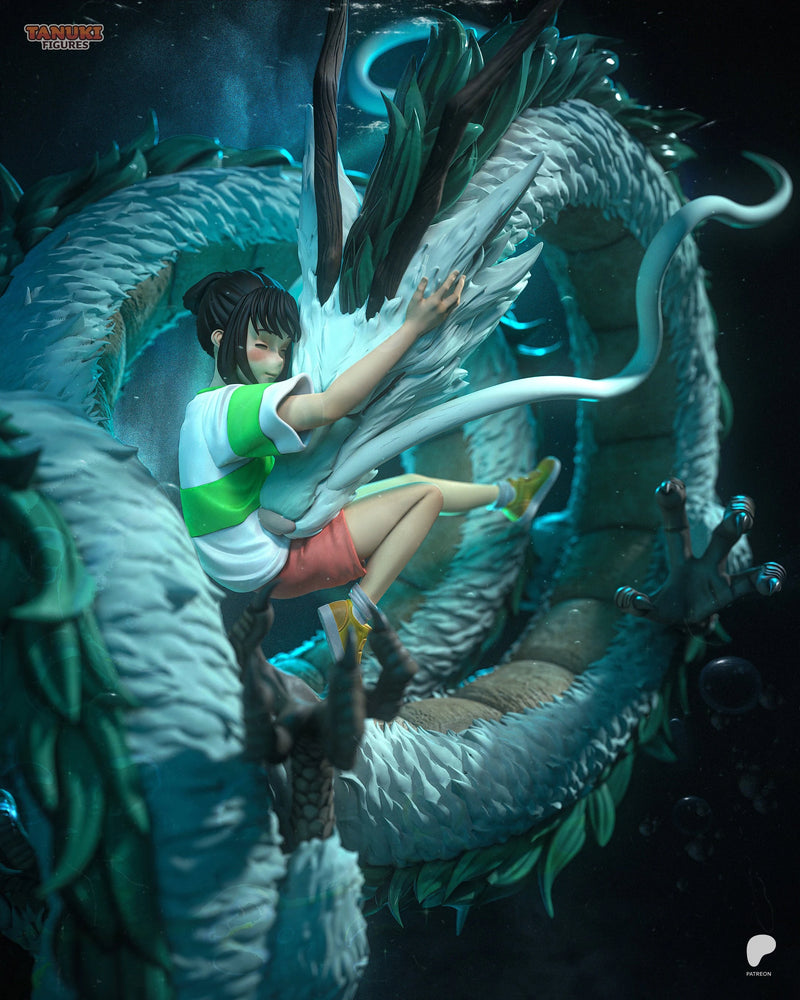 Chihiro & Haku Resin Statue & Bust - Full Size view 3