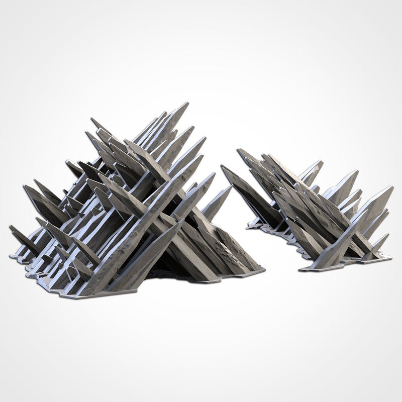 Ice Crystal Terrain 3D printed terrain view 3